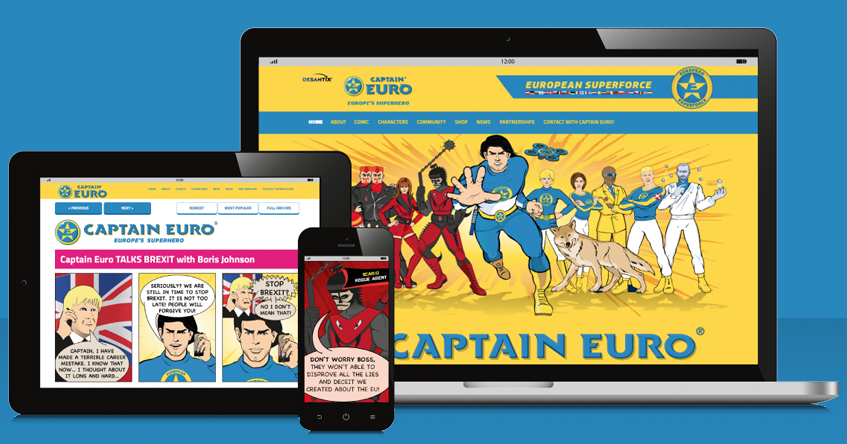 DESANTIX launches Weekly Web Animated Comic Strips of Captain Euro®